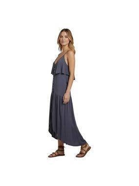 Free People FP Beach Roseland High Low Maxi Dress Dusty Indigo Blue Size Small
